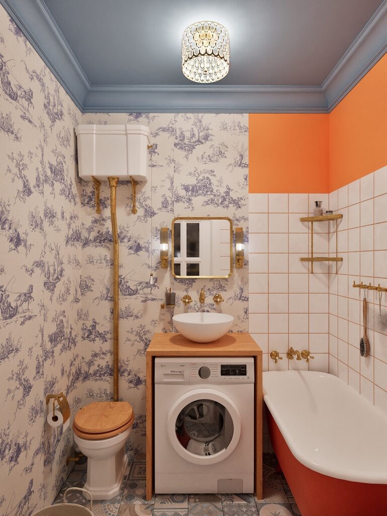 2014. Sterlitamak. One-bedroom apartment in a Brezhnev-era building with eclectic and Eastern touches for an elderly couple. Design of a one-bedroom apartment in a Brezhnev Eve Romanoff