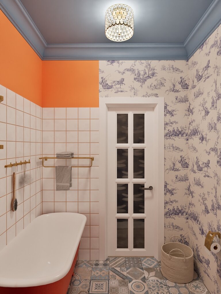 2014. Sterlitamak. One-bedroom apartment in a Brezhnev-era building with eclectic and Eastern touches for an elderly couple. Design of a one-bedroom apartment in a Brezhnev Eve Romanoff