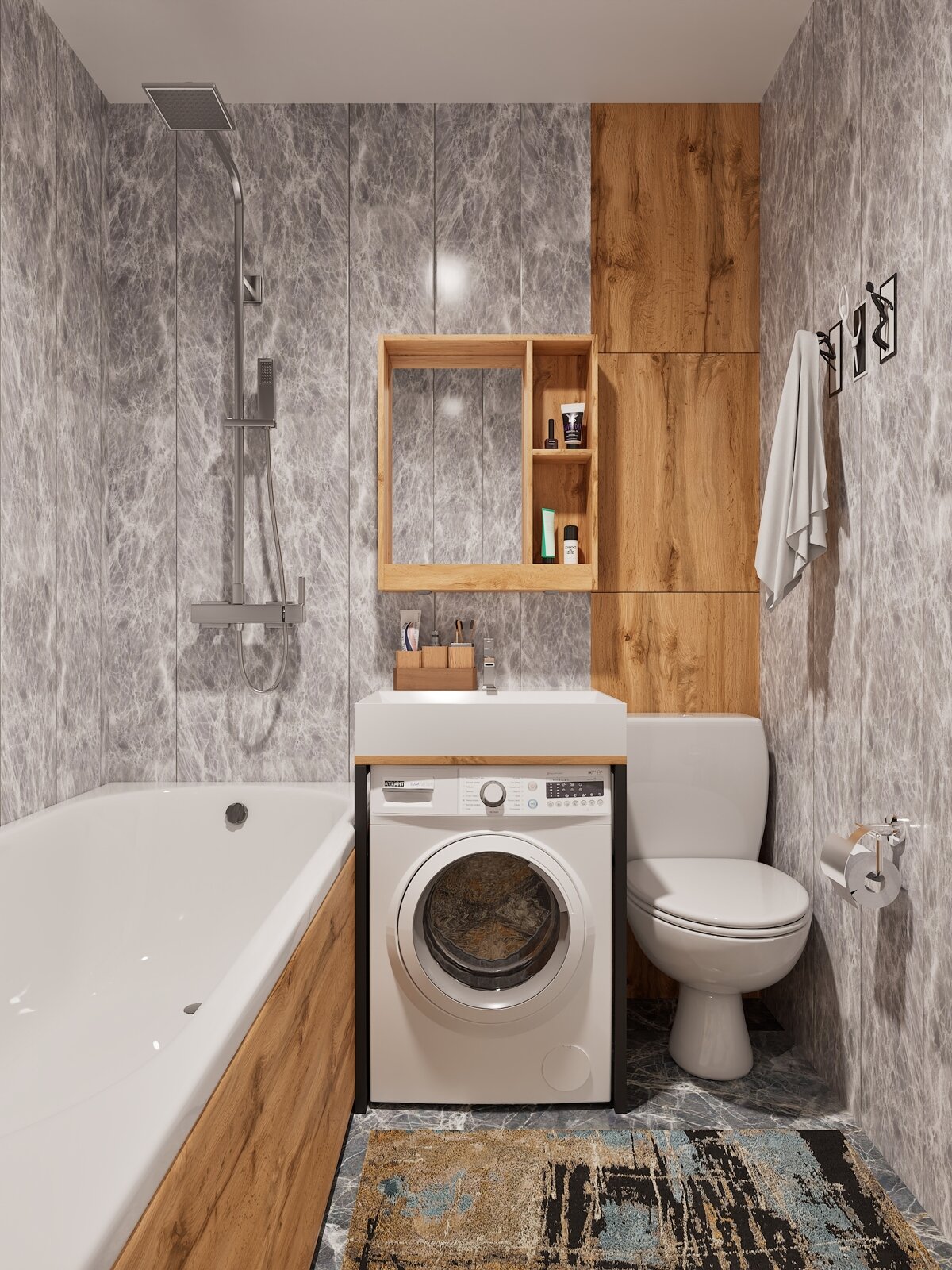 2014. Sterlitamak. Three-room apartment for a young family. Design of a three-room apartment in a Khrushchev Eve Romanoff