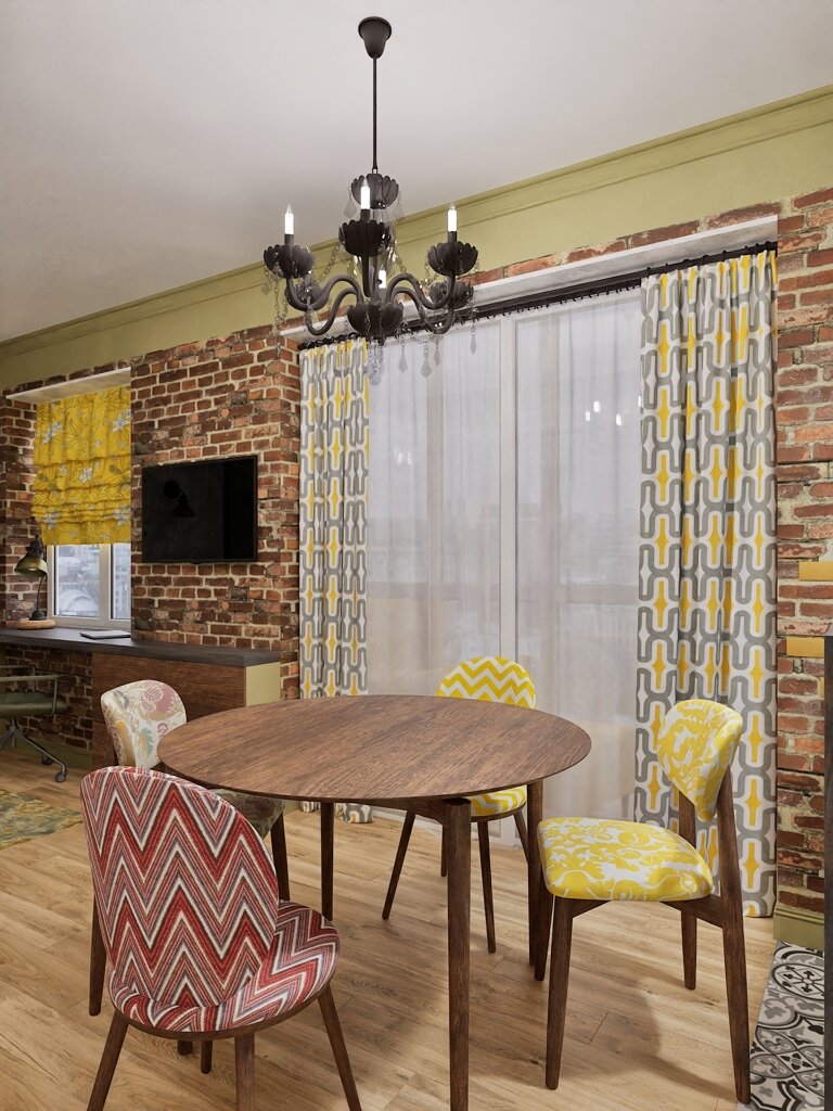 2015. Moscow. Redevelopment in a three-room Khrushev house for a family with two teenage daughters. Eve Romanoff