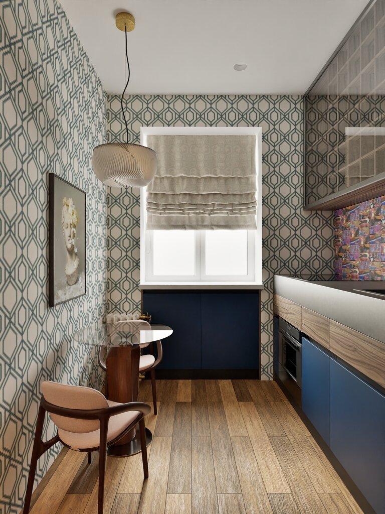 2017. Moscow. One-bedroom apartment in a Brezhnev-era building for an artist. Eve Romanoff