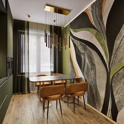 2020. Moscow. Airport District. Two-room apartment with a separate office and a cozy loggia. Eve Romanoff