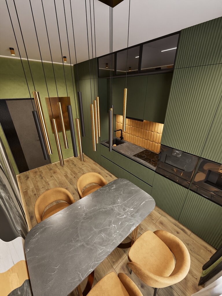 2020. Moscow. Airport District. Two-room apartment with a separate office and a cozy loggia. Eve Romanoff