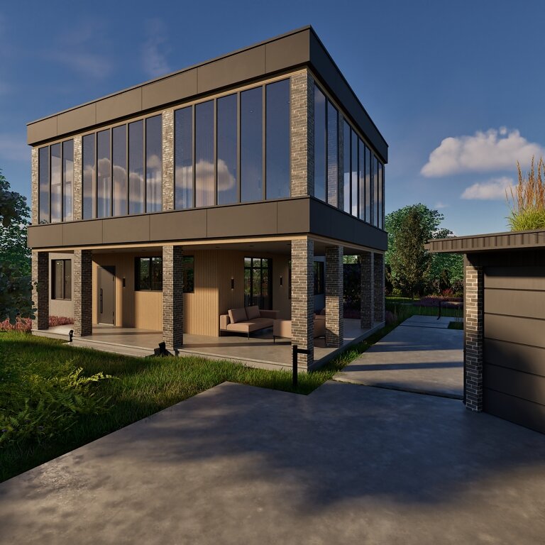 Two-storey house in Petropavlovsk-Kamchatsky in High-Tech style Eve Romanoff