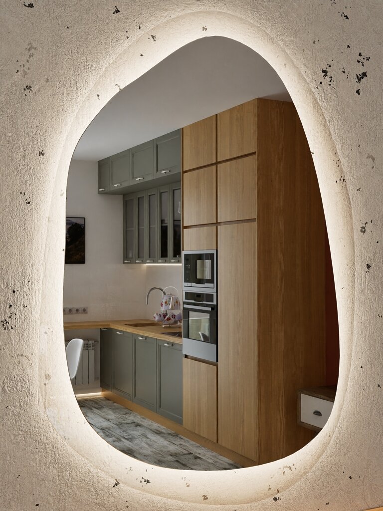 2023. Staraya Kupavna. Studio apartment with panoramic windows Eve Romanoff